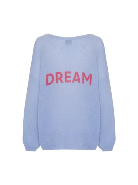 Sweter Americandreams wełniany niebieski