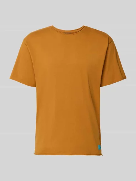 T-shirt z okrągłym dekoltem i detalem z logo Scotch & Soda