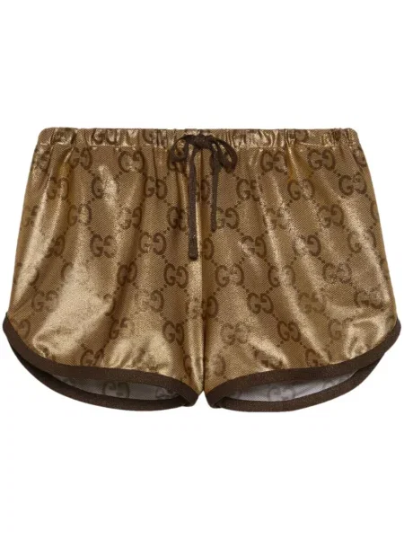 Pantaloni scurți Gucci auriu