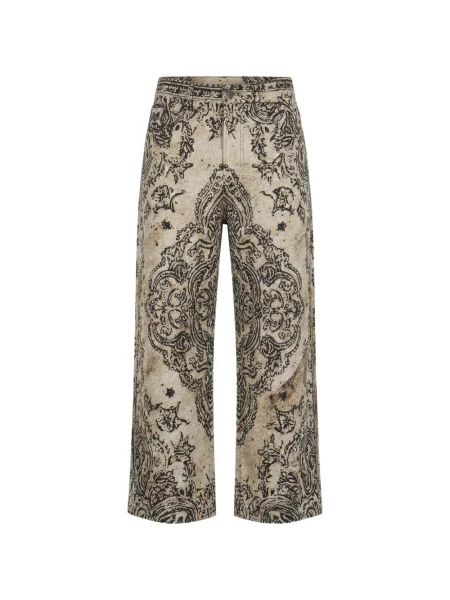 Pantaloni R13 zdrențuiți cu model paisley