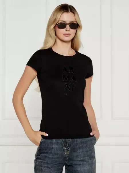Armani Exchange Tricou negru