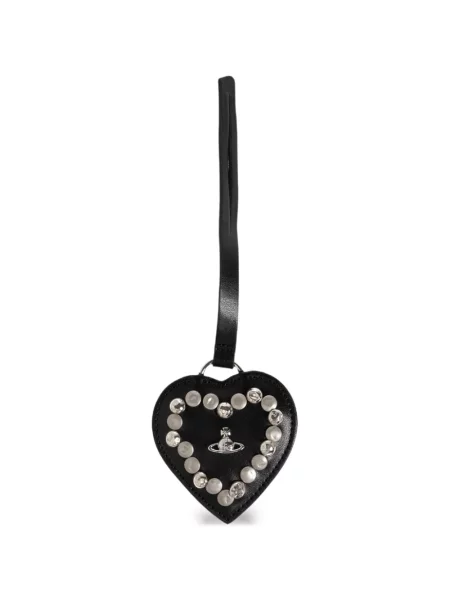 Pandantiv Vivienne Westwood cu motiv cu inimi negru