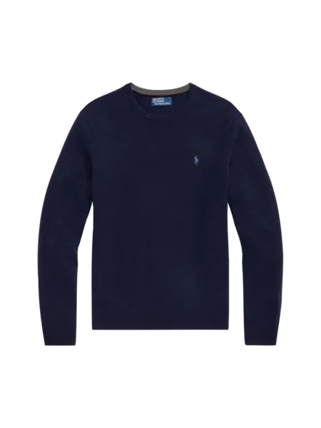 Sweter Polo Ralph Lauren wełniany niebieski