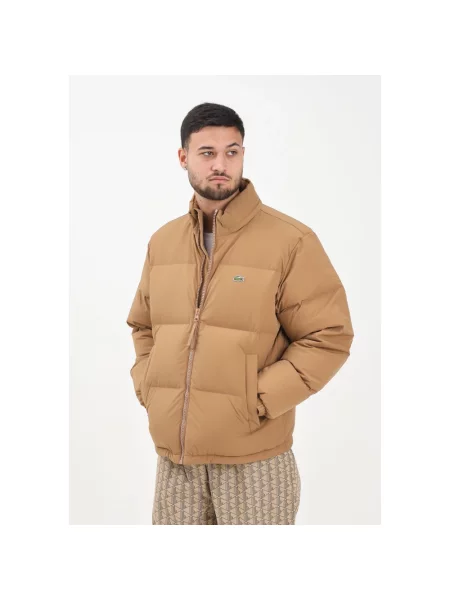 Lacoste kurtka puchowa brązowa