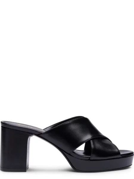 Sandale Stuart Weitzman cu platformă cu bretele negru