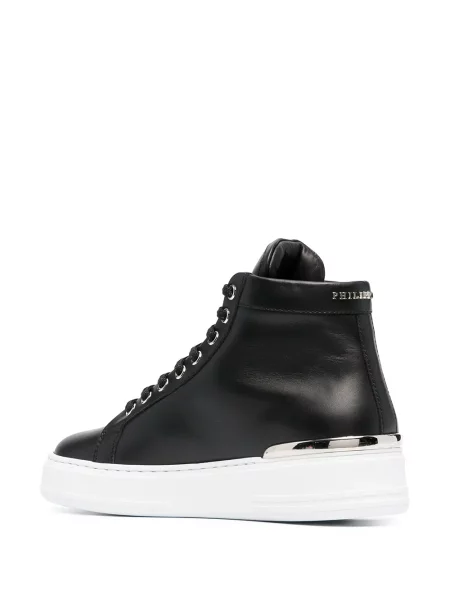 Sneakerși Philipp Plein din piele negru