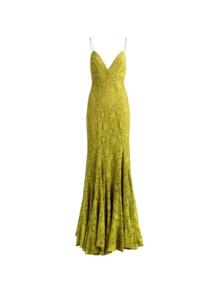 Rochie maxi Silvia Tcherassi din dantelă verde