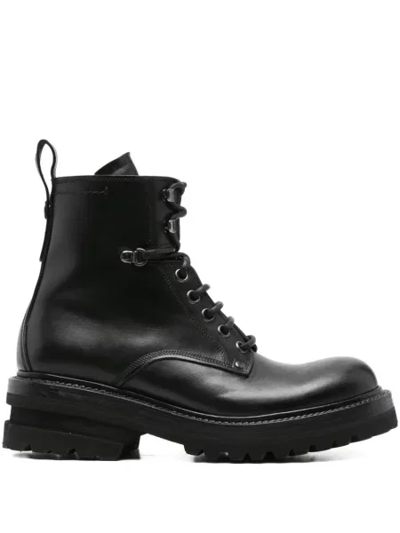 Botine Premiata cu șireturi din dantelă negru