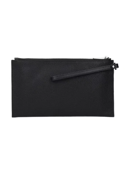 Kopertówka Michael Kors skórzana z logo czarna