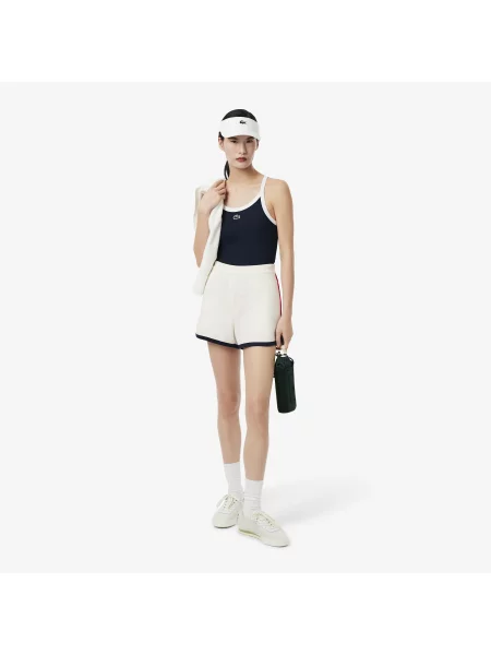 Lacoste Spodenki Tennis Heritage Stretch Piqué białe