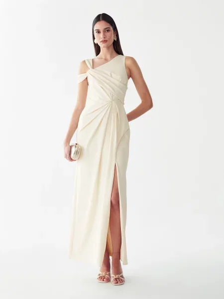 BWLDR Rochie de seară Victoria lână alb