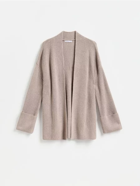 Reserved Cardigan cu umeri căzuți cafeniu