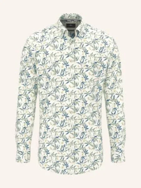 Fynch-Hatton Košile Regular Fit zelená / tmavě žlutá modrá