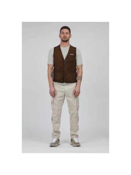 Kamizelka The Jack Leathers retro brązowa