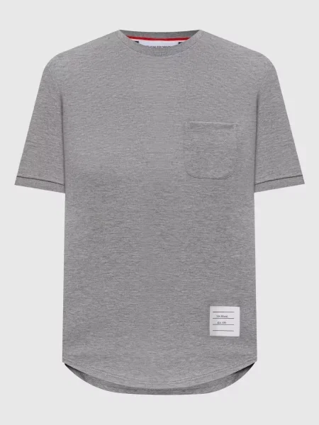 Меланжева футболка Thom Browne сіра