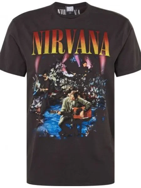 AMPLIFIED Tricou NIRVANA LIVE IN NEW YORK închis / mai multe culori gri