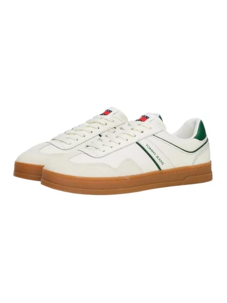 Tenisice Tommy Jeans The Greenwich Leather Écru bijela