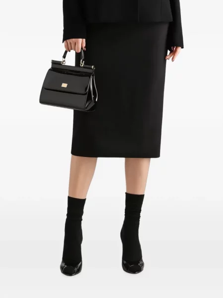 Fustă Dolce & Gabbana de lână negru
