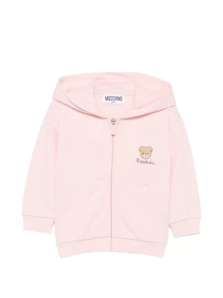 Bluza z kapturem dziecięca Moschino różowa
