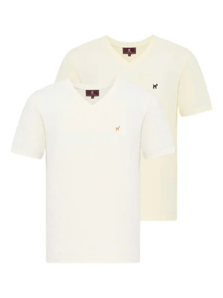 Williot Tričko pastelově žlutá bílá