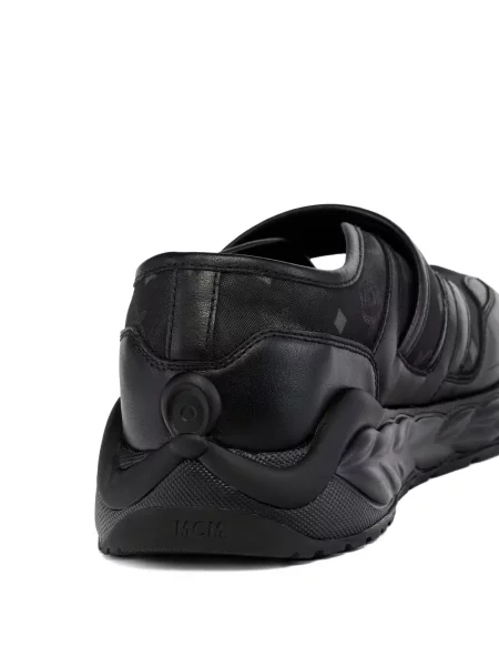 Sneakerși Mcm cu imagine cu bretele negru