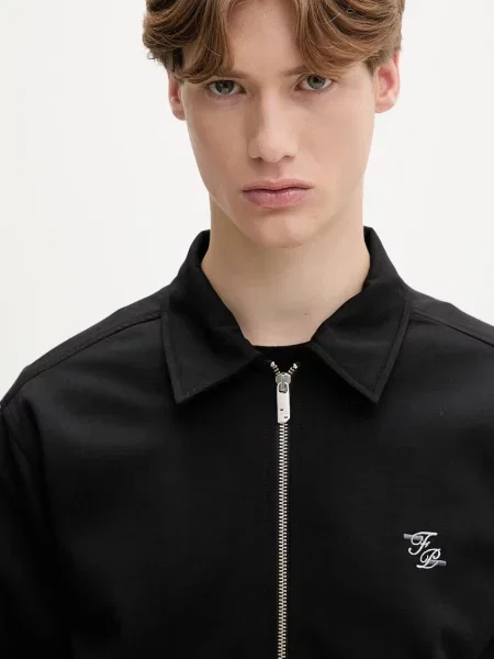 Dzseki Filling Pieces Coach Jacket Twill Wool Black L fekete