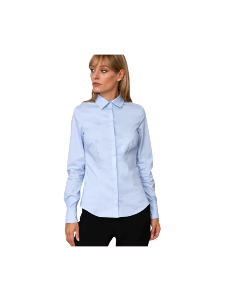 Koszula Sanoge elegancka niebieska