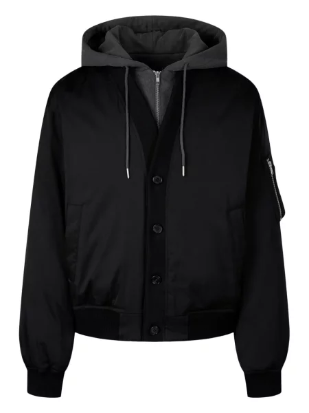 Geacă bomber Studio Tomboy cu decolteu în V negru