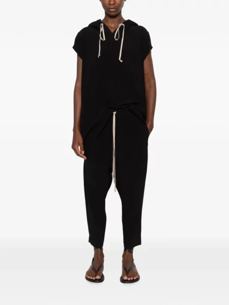 Decupat pantaloni Rick Owens cu cordon negru