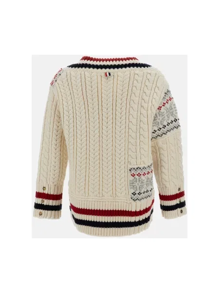 Sweter Thom Browne wełniany biały