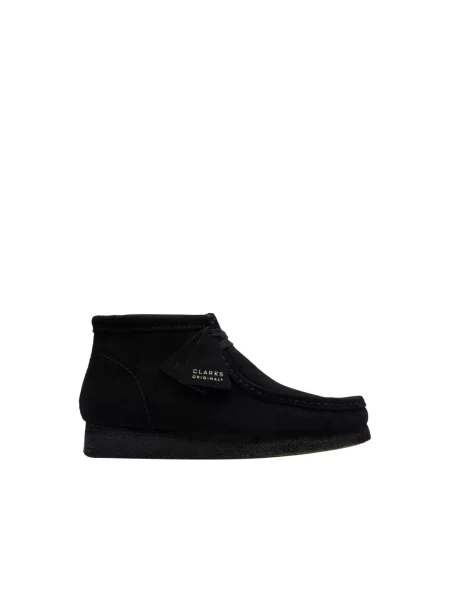 Półbuty Clarks zamszowe czarne