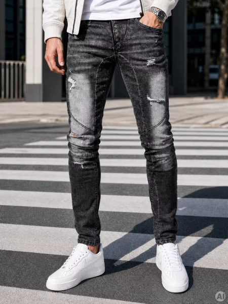 Spodnie jeansowe Dstreet czarne