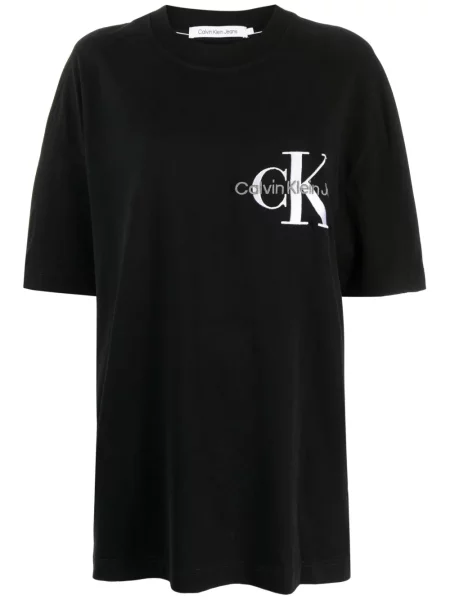 Tricou Calvin Klein cu broderie negru