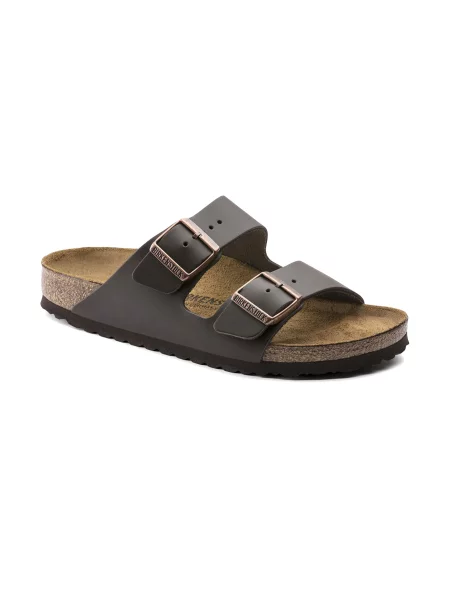 Sandały Birkenstock skórzane brązowe