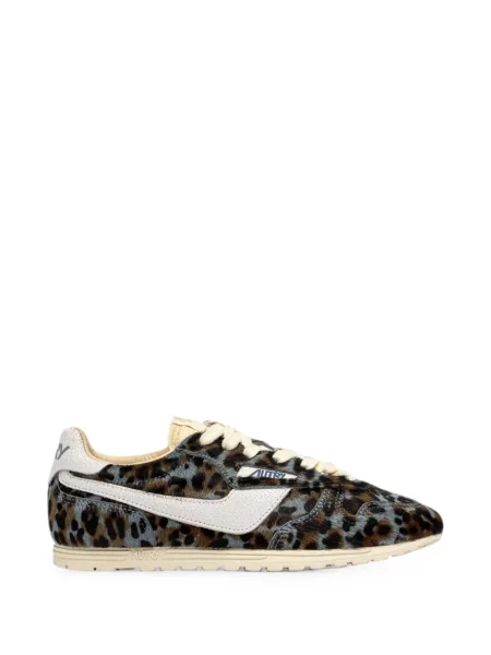 Sneakerși Autry cu imagine cu model leopard gri