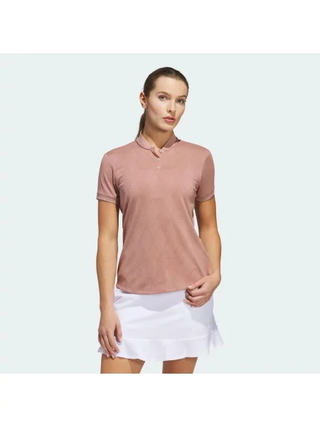 Koszulka Diamond Jacquard Polo różowa