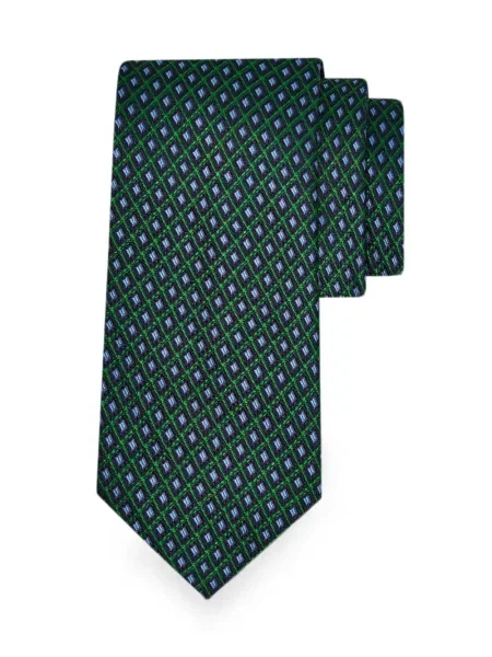Cravată Ferragamo din jacard verde
