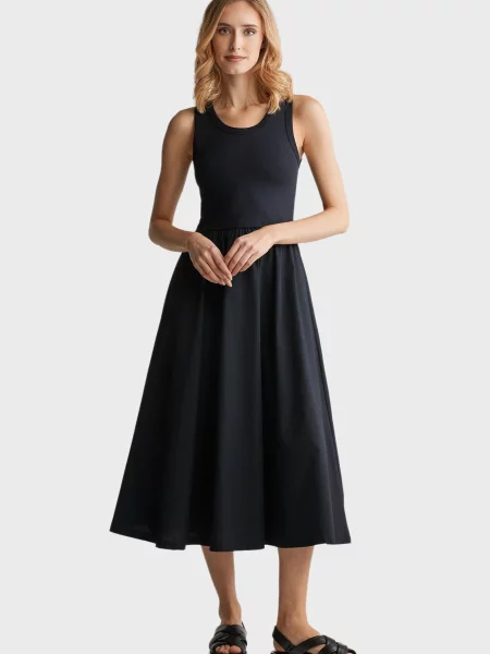 Костюмна сукня міді Gant з джерсі чорна