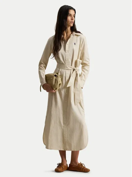 Polo Ralph Lauren Rochie tip cămașă bej