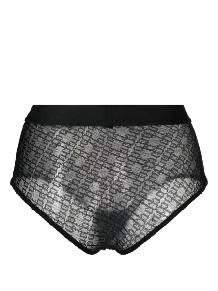 Nėriniuotos kelnaitės Palm Angels juoda