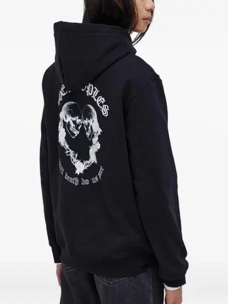 Hanorac cu glugă The Kooples cu broderie negru