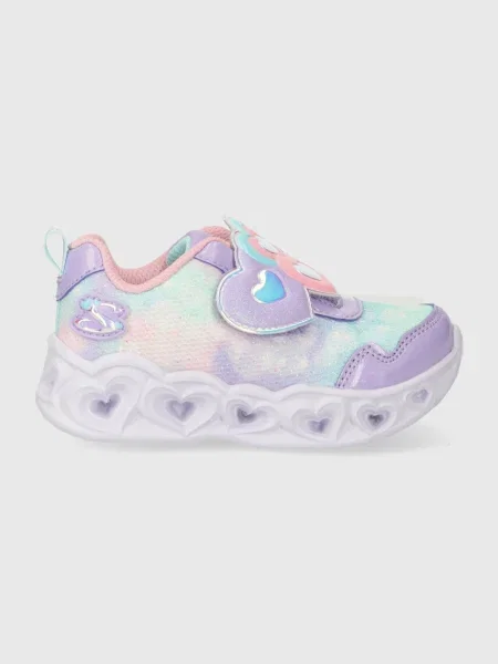 Skechers sneakers boty HEART LIGHTS LOVIN REFLECTION fialové