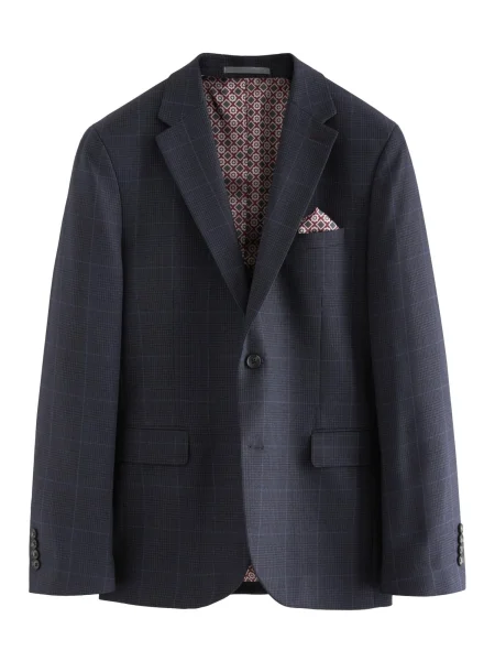 Next Poslovni suknjič Prince-of-Wales mornarska / svetlo modra