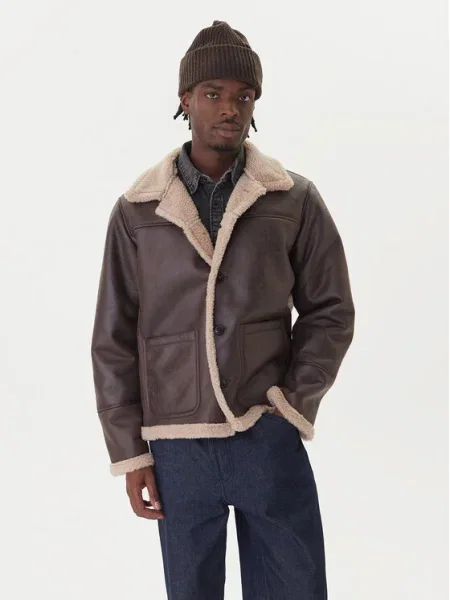Jack & Jones Geacă din imitație de piele Cambridge maro