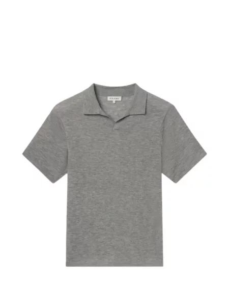 Scurt tricou polo Frame gri