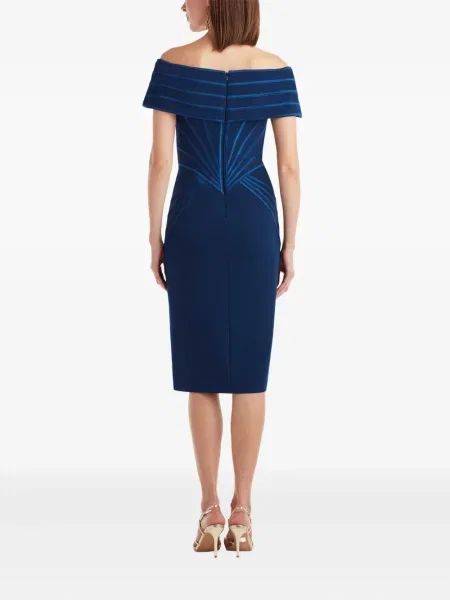 Osłona sukienka ołówkowa Tadashi Shoji garniturowa niebieska