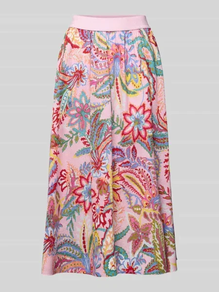 Spódnica midi o kroju regular fit z nadrukiem paisley na całej powierzchni Milano Italy