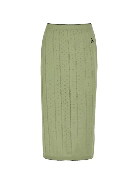 Fustă midi B.b. Walace tricotate până la genunchi verde