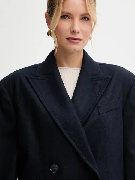 Піджак з додаванням вовни MAX&Co. oversize меланж синій