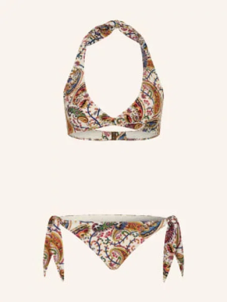 Etro Bikini Z Wiązaniem Na Szyi weiss niebieskie